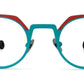 Wasp - Liberated Eyewear, Inc. designer Japanese titanium round two toned eyeglasses. progressive glasses, single vision glasses
