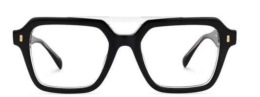 Men's geometric aviator acetate eyeglasses .