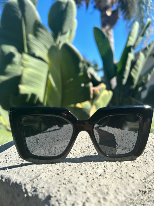 Emma - Liberated Eyewear, Inc. oversized black sunglasses elegant and chic designer sunglasses for women 