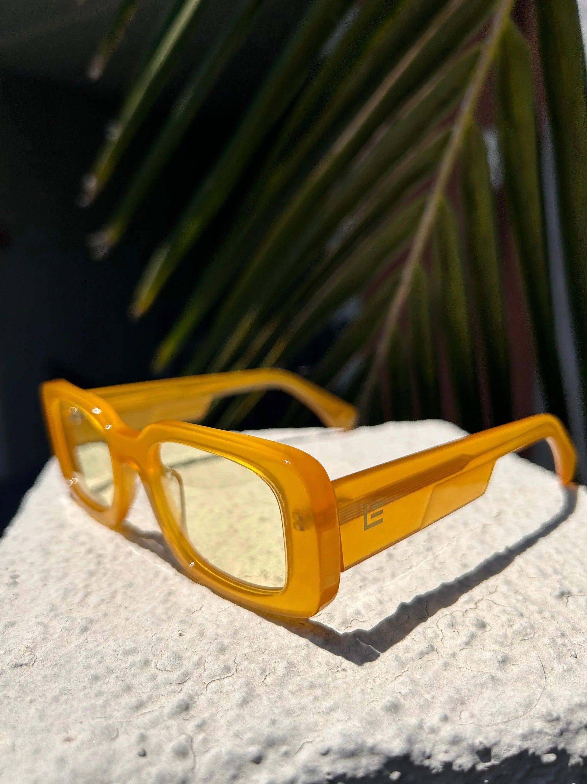 Short Sleeve - Liberated Eyewear, Inc. designer yellow sunglasses, retro square sunglasses