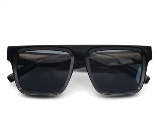 Desperado - Liberated Eyewear, Inc. flat top oversized black sunglasses for men. Men's designer sunglasses made with acetate and metal