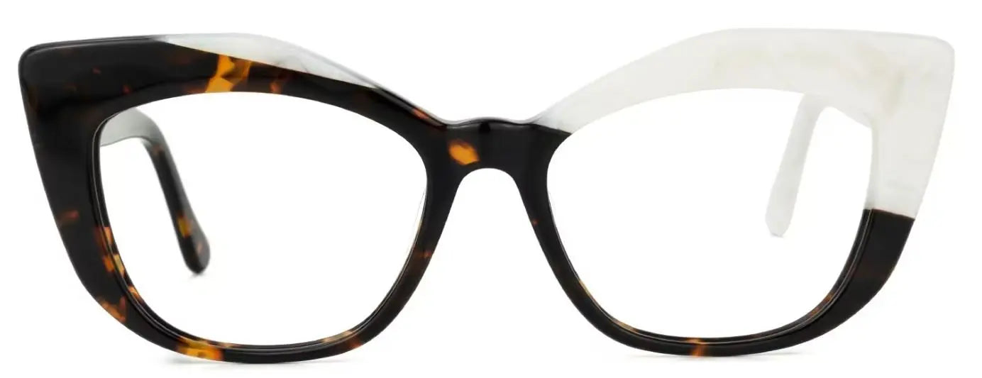 Mention Me - Liberated Eyewear, Inc. designer acetate two toned cateye eyeglasses