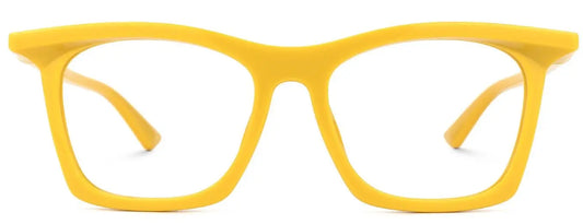 Street Artist - Liberated Eyewear, Inc. designer square acetate bold yellow eyeglasses progressive and single vision glasses